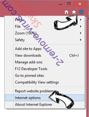 Apsr.xyz redirect Virus IE gear