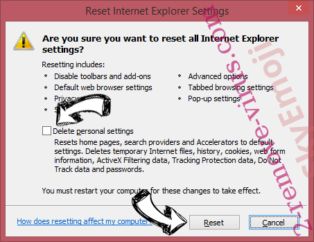 Apsr.xyz redirect Virus IE reset