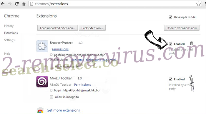 HubProject (Mac) adware Chrome extensions disable