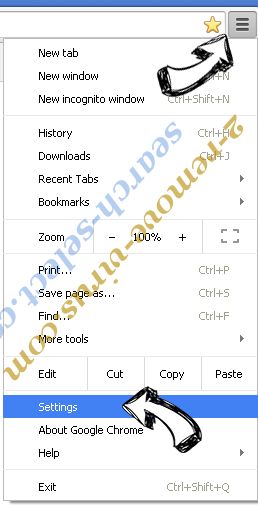 Search.hyourfreeonlinemanuals.com Chrome menu