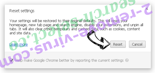 Website Che Chrome reset