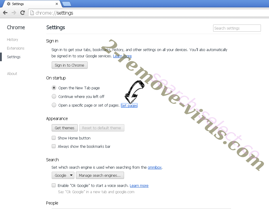 HubProject (Mac) adware Chrome settings
