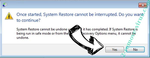 Junior Ransomware removal - restore message