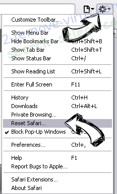 Search4Musix Safari reset menu