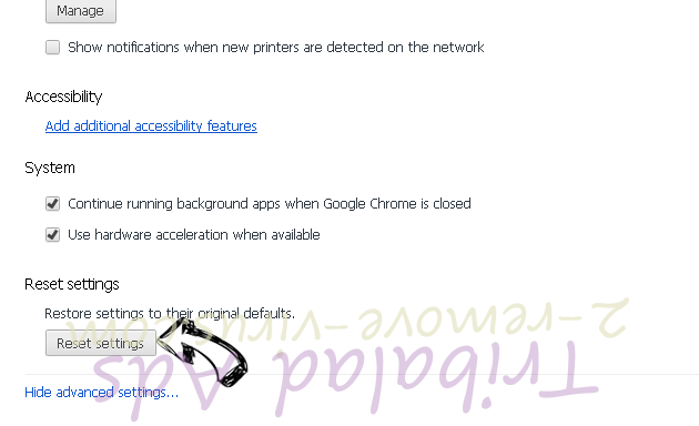 Smart Defragmenter Chrome advanced menu