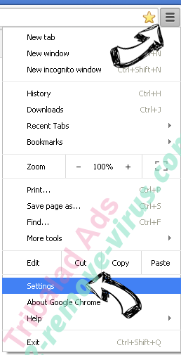 GlobaSearch.com Chrome menu