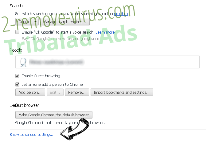 GlobaSearch.com Chrome settings more