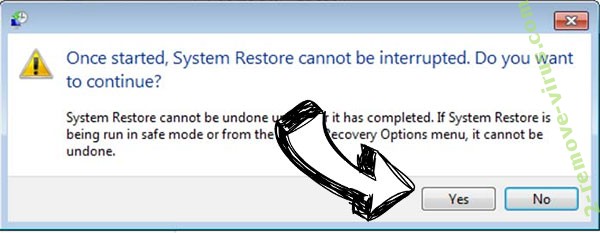 Xati ransomware removal - restore message