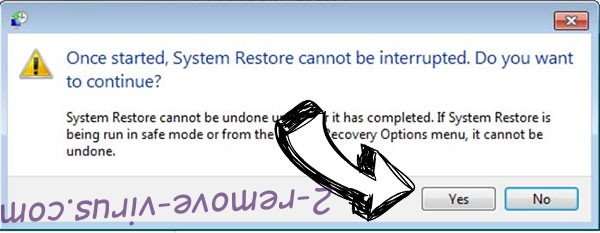 .Coharos file virus removal - restore message