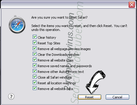 Bedep virus Safari reset