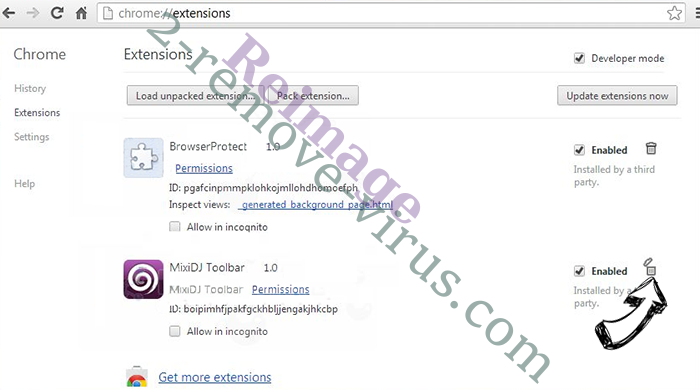 Flash Player Pro virus Chrome extensions remove