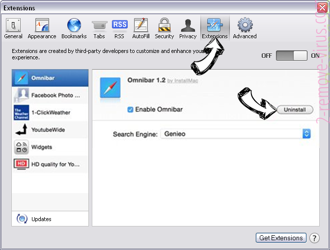 Secure-surf.net virus Safari extensions