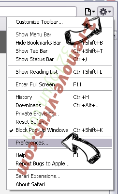 Togosearching.com virus Safari menu