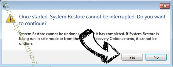 Aim ransomware removal - restore message