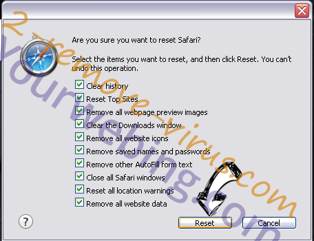 Simple Package Tracker Virus Safari reset