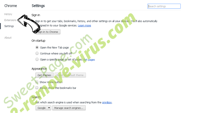 MySearch123.com Chrome settings