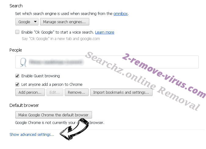 Findyourtermsearch.com Chrome settings more