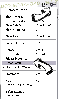 ShieldDefense.net Safari reset menu