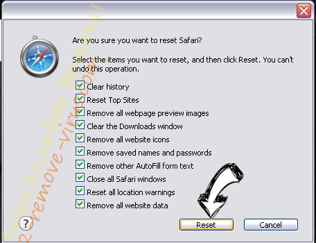 Search.searchatbc.com virus Safari reset