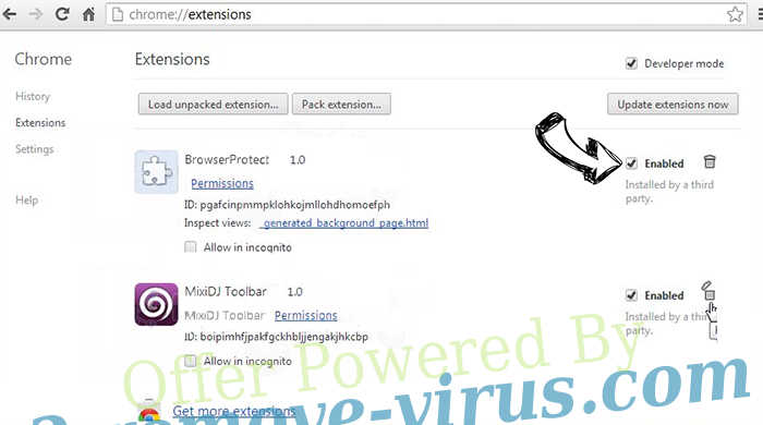 AwesomeNewTab browser hijacker Chrome extensions disable