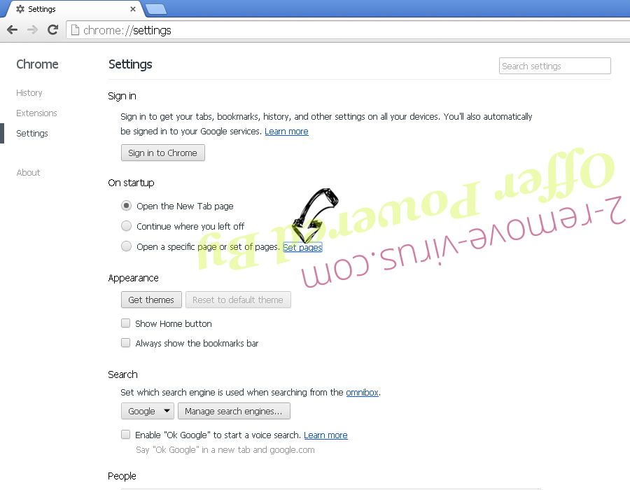 AwesomeNewTab browser hijacker Chrome settings