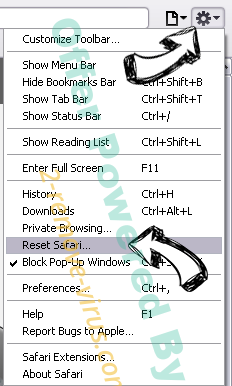 BizarreHall Safari reset menu