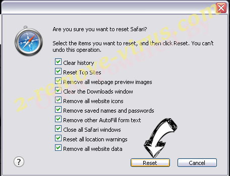 ClearIndexer adware Safari reset