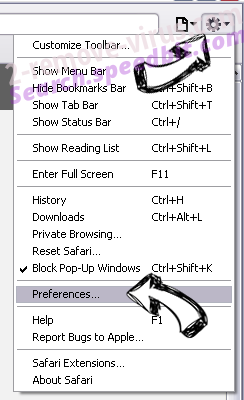 WorldofNotes Toolbar Safari menu