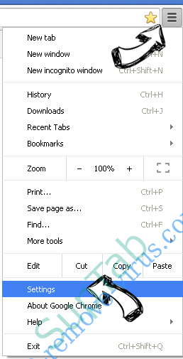 eFix.com Chrome menu