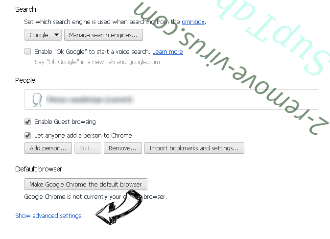 Trojan Spyware Alert pop-up scam Chrome settings more