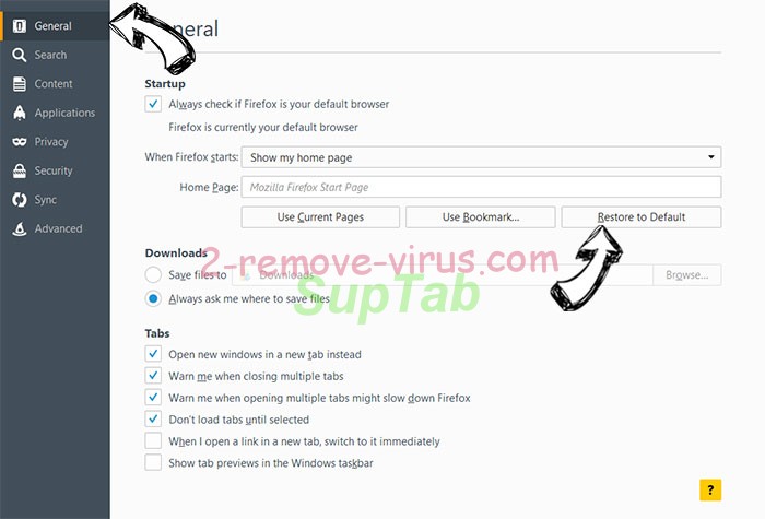 Trojan Spyware Alert pop-up scam Firefox reset confirm