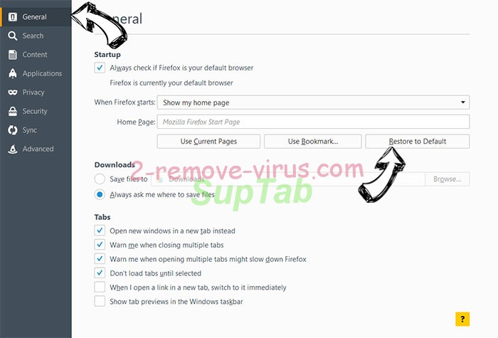 Startgo123.com Virus Firefox reset confirm