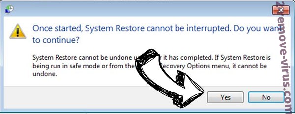 PERDAK Virus removal - restore message