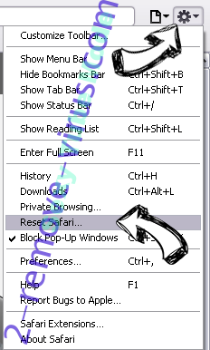 Undefined Ads Safari reset menu