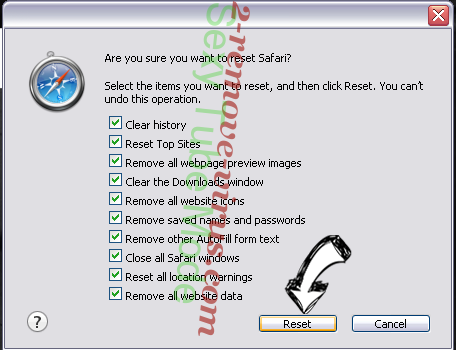Safe Finder Mac Virus Safari reset