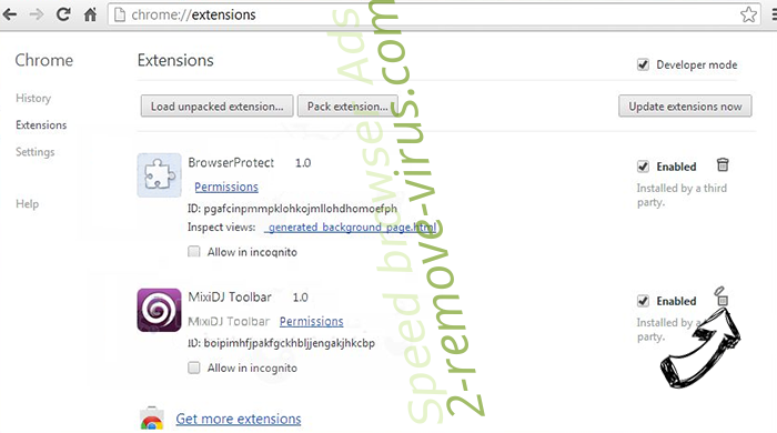 Search27.com Chrome extensions remove