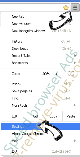 Search27.com Chrome menu
