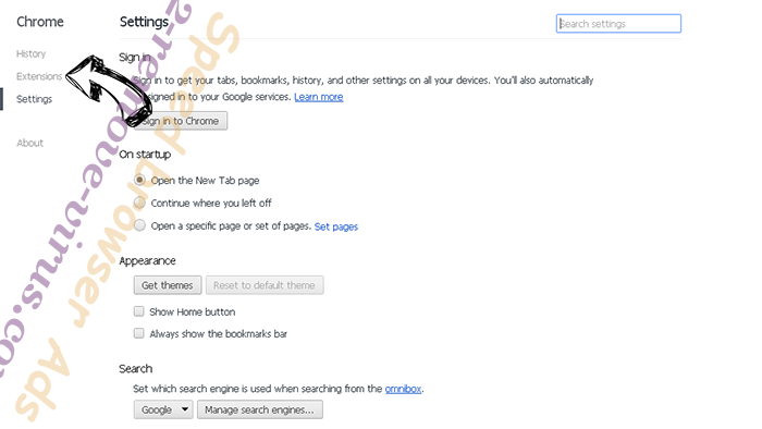 Search27.com Chrome settings