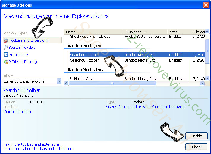 gosearch.me IE toolbars and extensions