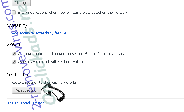 Searchsmarters.online Chrome advanced menu