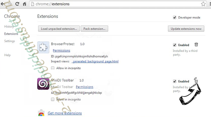 Yarhoot.com Chrome extensions remove