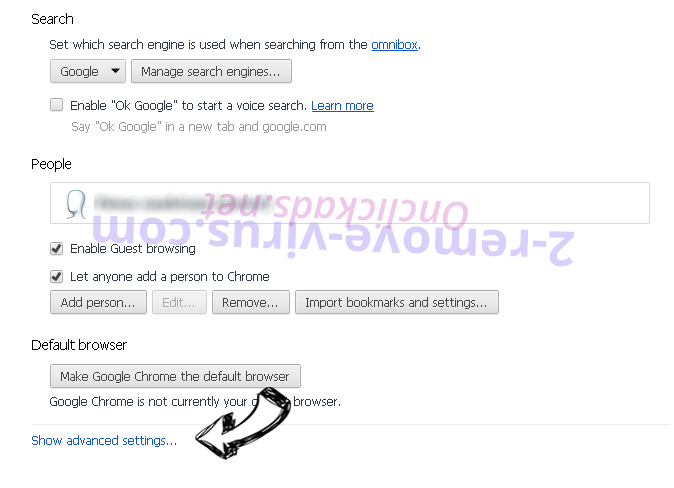 Searchsmarters.online Chrome settings more