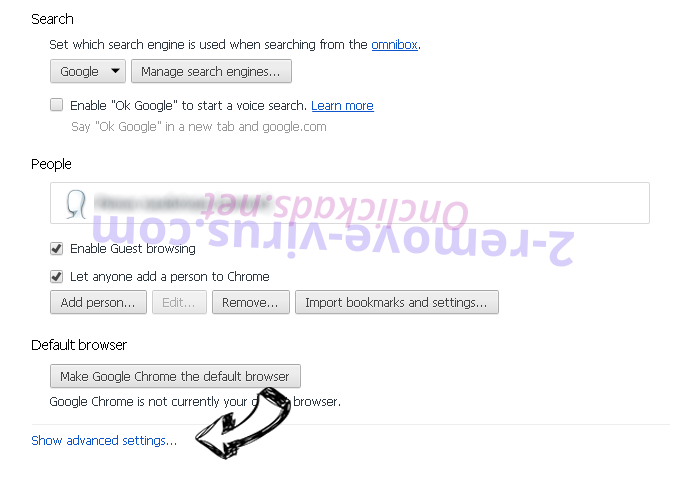 Search.yahoo.com Chrome settings more