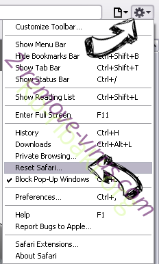 Safeforsearch.net Virus Safari reset menu
