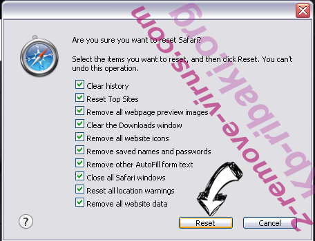 Safeforsearch.net Virus Safari reset