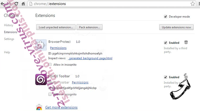 Conduit virus Chrome extensions remove