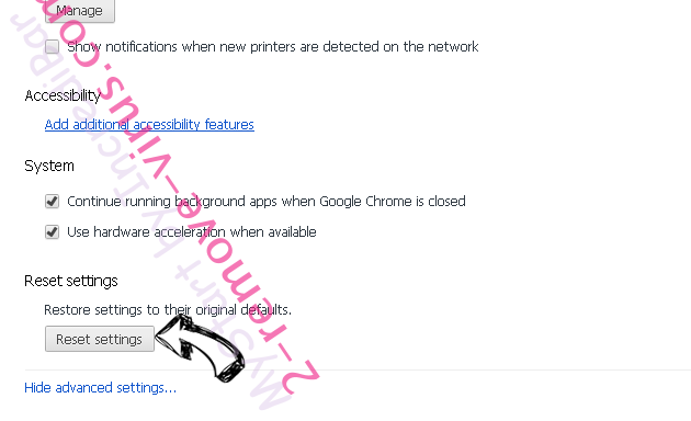 Safe Finder Chrome advanced menu