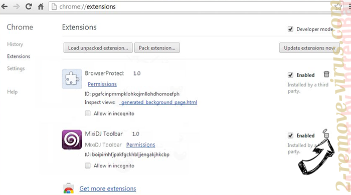 Torrentz.to Chrome extensions remove
