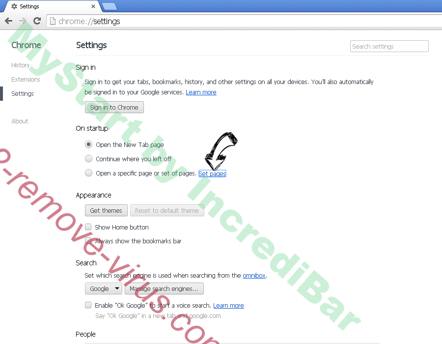 Eco Search Chrome settings