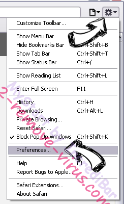 Nvitablep.pro Safari menu